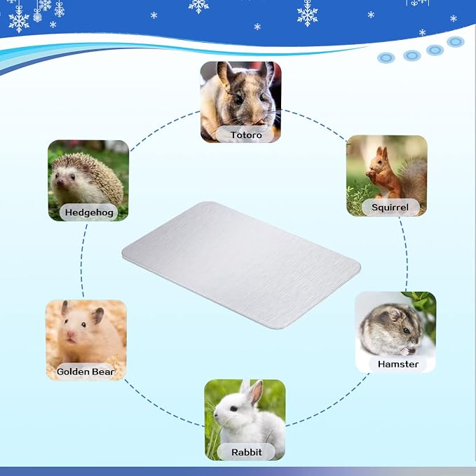 Rabbit Cooling Pad, 11.8x7.9 in Hamster Cooling Mat Pet Cool Plate - Image 5