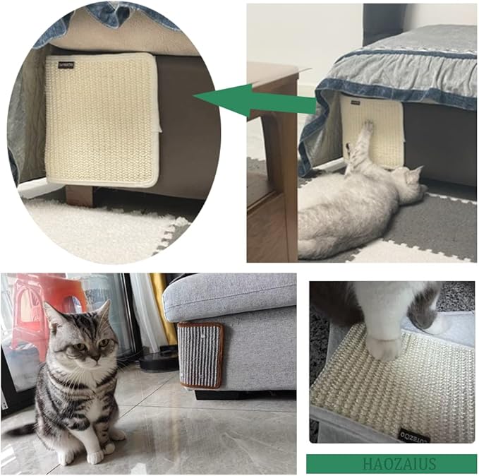 2PCS Cat Scratcher Mat Sofa Protector Natural Sisal Cat Scratching Mat Cat - Image 4