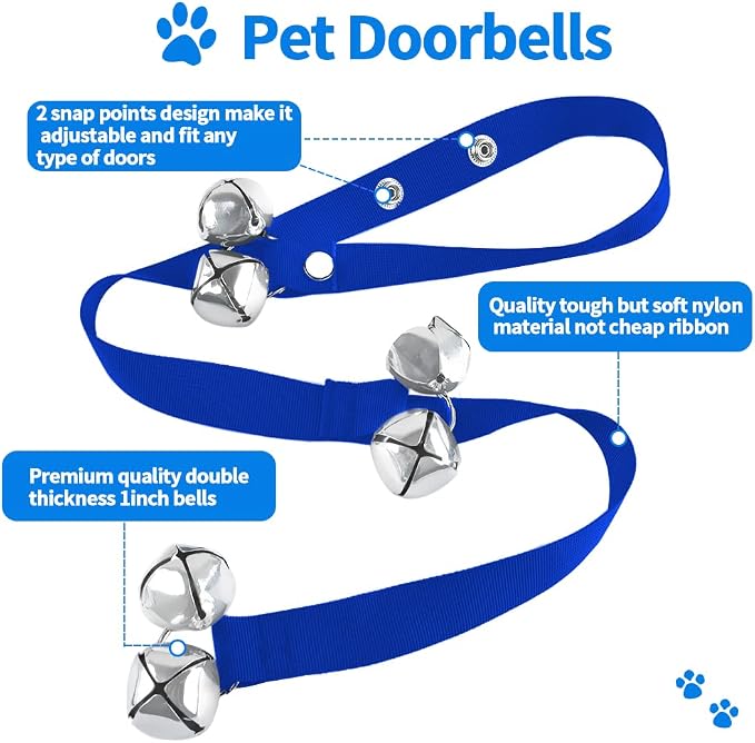 2 Pack Dog Doorbells, Pet Training Bells - Image 3