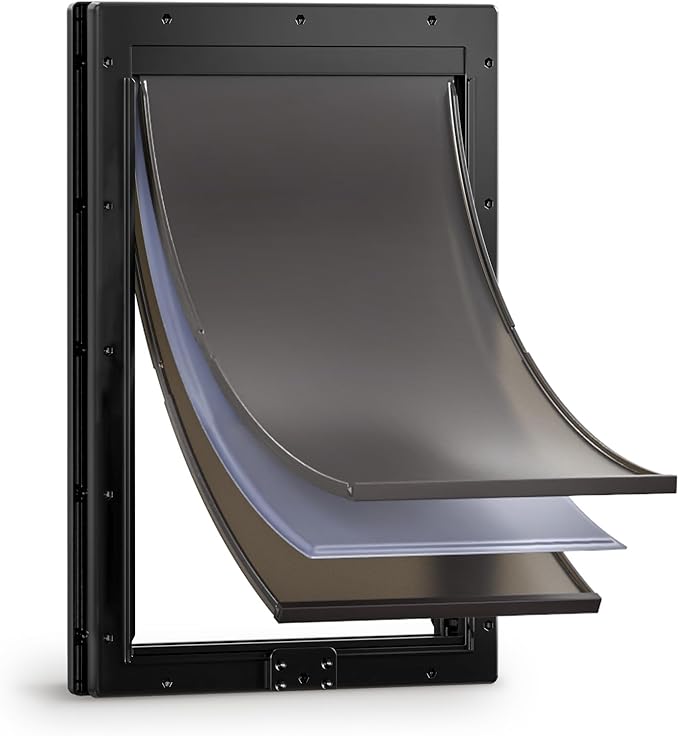 XL Dog Door for Door, Never Rust Plastic Extra Large Doggy Door for Interior by PETCOMING