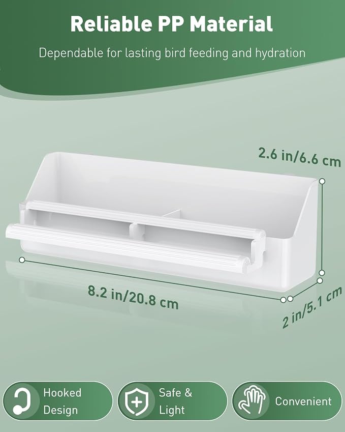 Pawfly 2 Pack Bird Feeder for Cage Hanging Plastic Feeder - Image 2