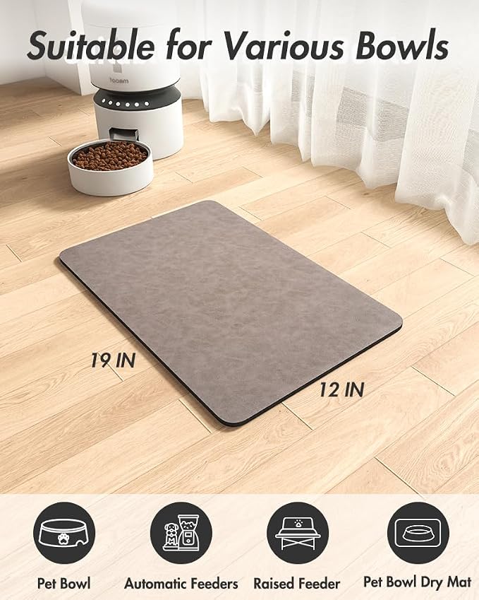 MontVoo-Absorbent Pet Feeding Mat-No Stains Pet Mat - Image 7