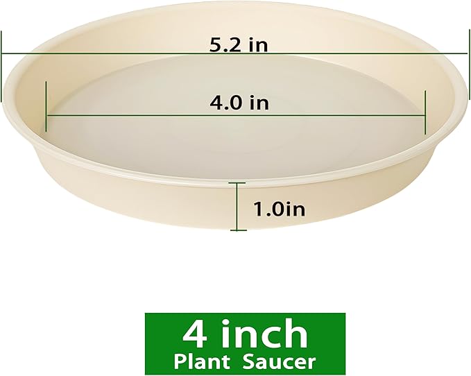 6 Pack Plant Saucer Water Drip Tray, 4 5 6 7 8 9 10 11 12 13 15 17 19 inch - Image 2