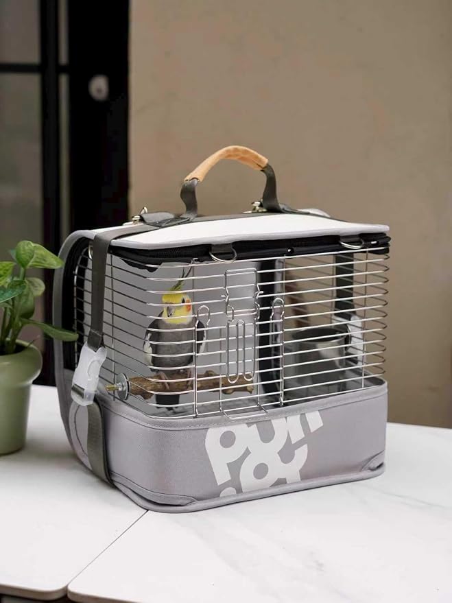 Bird Carrier Travel Cage 12in Small Bird Cage 4 in 1 Bird Backpack by Unknown
