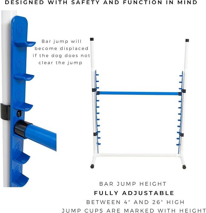 Better Sporting Dogs 4 Pack Adjustable Dog Agility Jumps w/Safety-Focused - Image 3