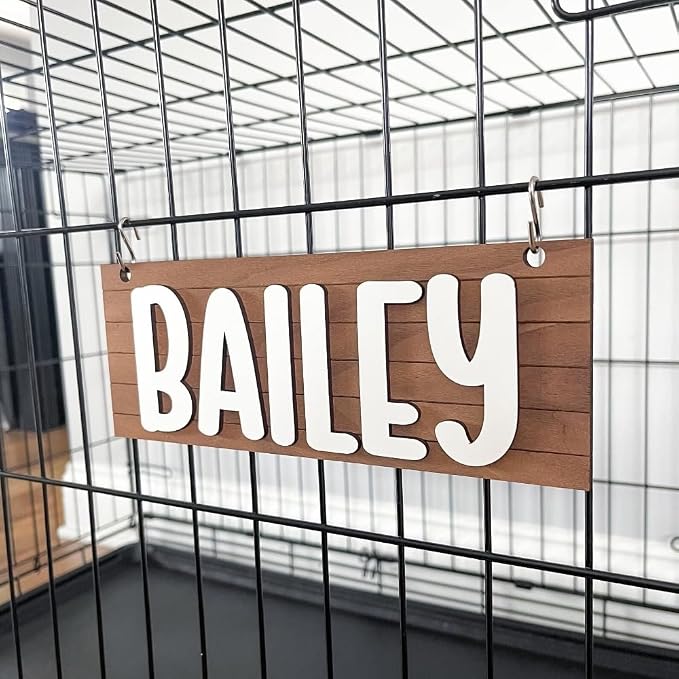 Personalized Crate Sign, Custom Dog Decor, Hanging Crate Sign, Personalized Pet by Unknown