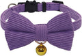 THAIN Cat Collar with Bow Tie and Bell, Breakaway Adjustable Cute Soft Corduroy by THAIN