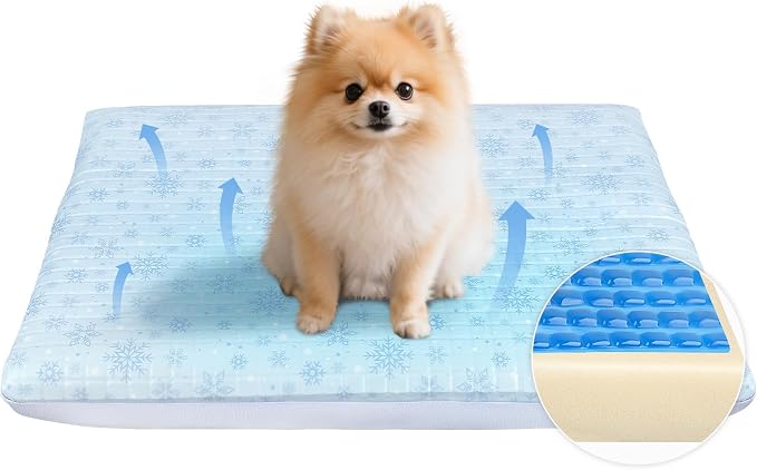 Atsuwell Dog Cooling Mat for Medium Dogs, Orthopedic Joint Support Cool Dog Bed by Atsuwell-Alliswell