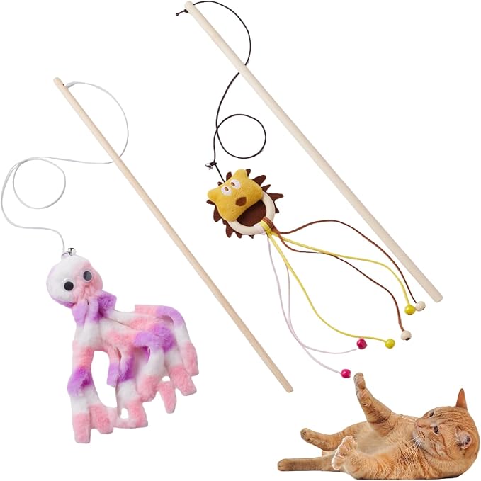 NOWFRESH Cat Wand Toy Set, Equipped by Unknown