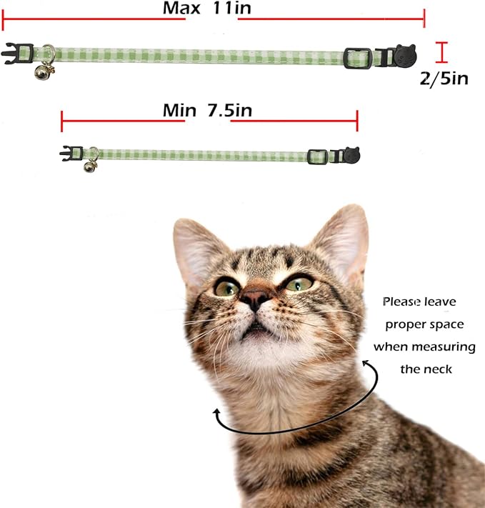 Breakaway Cat Collars with Bell, Durable & Safe Cute Kitten Collars Safety - Image 7