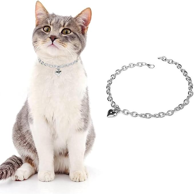 HOWWFALY Dog Collar and Cat Chain Necklace Stainless Steel Adjustable 18K - Image 2