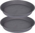 2 Pack of 8 inch Plant Saucer Clear, Heavy Duty Plastic Plant Water Tray 8 inch by Bleuhome