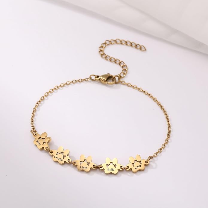 MeMeDIY Personalized Paw Print Bracelet - Image 2