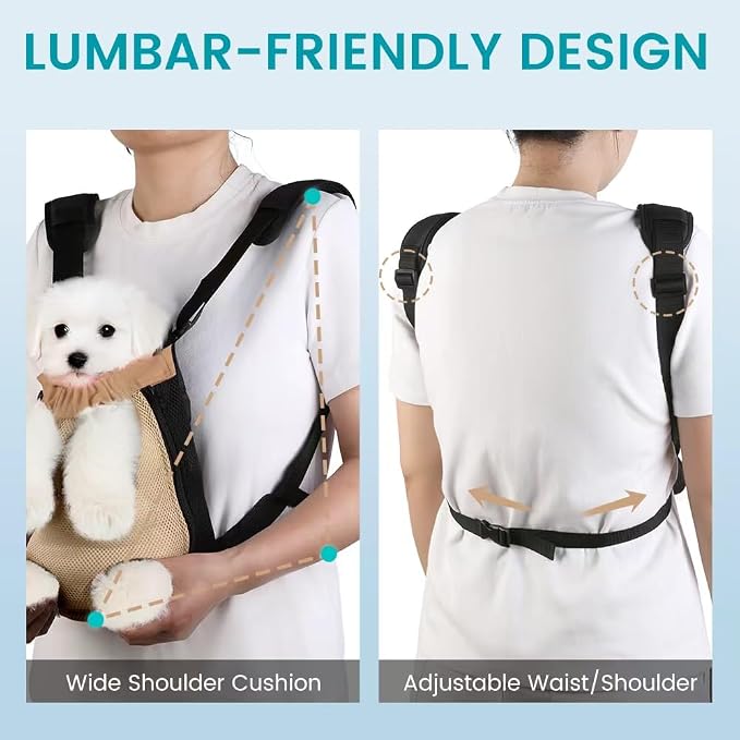 Dog Backpack Carrier, Pet Sling Front Backpack - Image 7