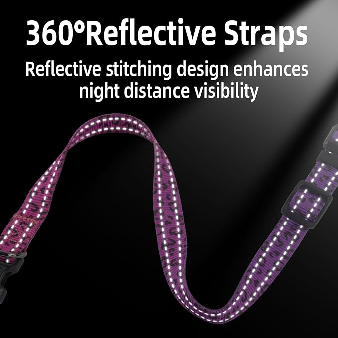 Roses&Poetry Dog Collars for Medium Dogs, Leopard Print Puppy Collar Adjustable - Image 4