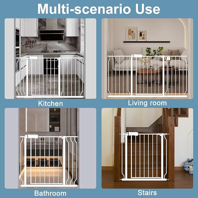 Extra Wide Baby Gate 14.17in Wide Extensions Walk Through Baby Gate Pressure - Image 8