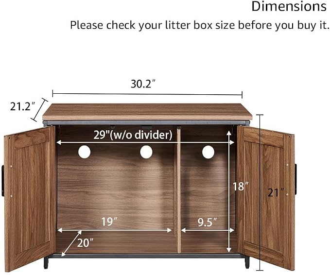 unipaws Top Opening Cat Litter Box Enclosure, Friendly to Elderly People - Image 7