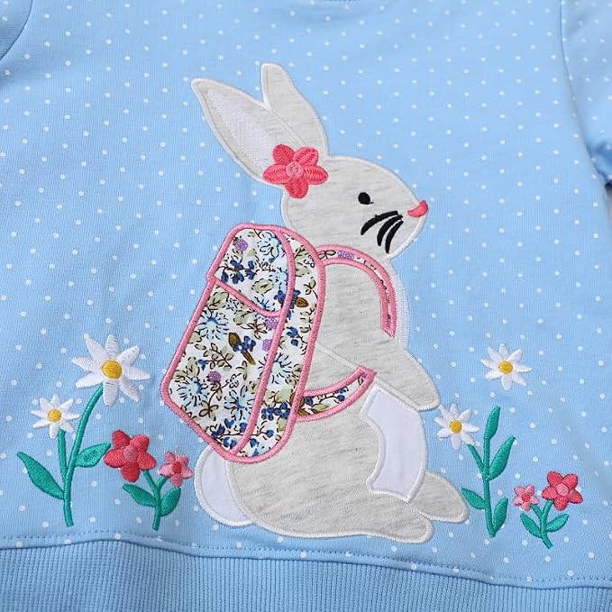 Toddler Baby Girls Cotton Sweater, Long Sleeve Crewneck Sweatshirt Pullover - Image 4