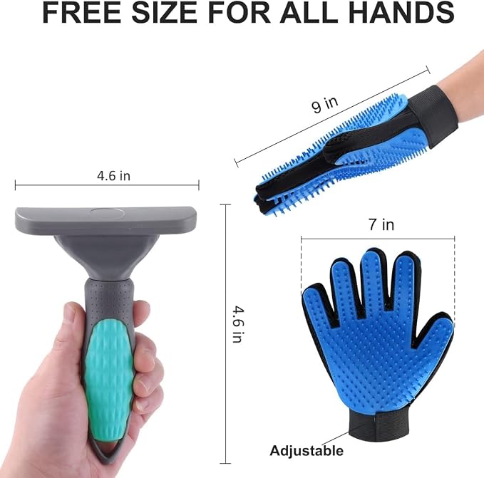 Dog Brush for Shedding Short Haired Dogs, Undercoat Deshedding Tool Set - Image 2