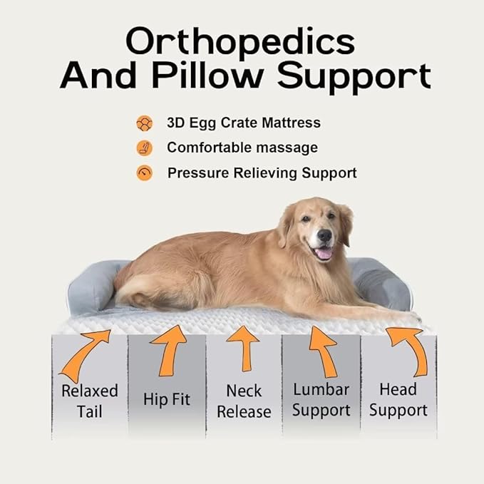 Large Dog Bed Orthopedic Washable - Image 2