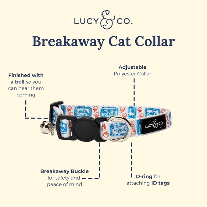 Lucy & Co. Tinned Fish Breakaway Cat Collar - Image 2