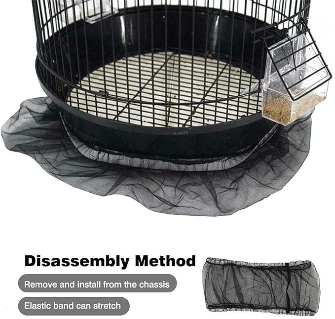 Universal Bird Cage Seed Catcher, Seed Catcher Guard Net Cover, Parrot Nylon - Image 5