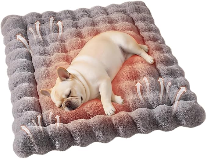 Self-Warming Cat Bed, Plush Faux Fur Pet Bed Mat by COZYHOMECHICSTYLE