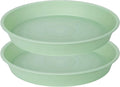 2 Pack of 14 inch Plant Saucers Bird Bath Bow Round, Plastic Plant Saucer Tray by Bleuhome