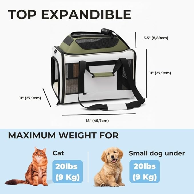 Cat Carrier Dog Carrier Airline Approved, Pet Carrier - Image 3