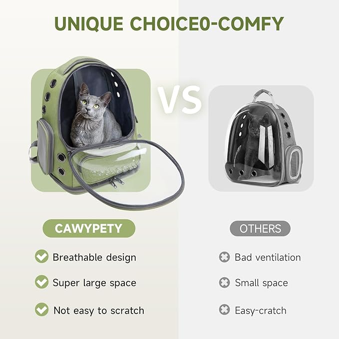 Cat Backpack Carrier, Breathable Cat Carrier Large Space Bubble Pet Backpack - Image 2