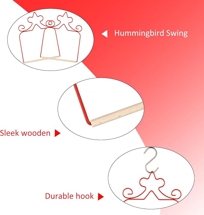 Hummingbird Swings 4 Pack, Rust Resistant Metal Frame - Image 3