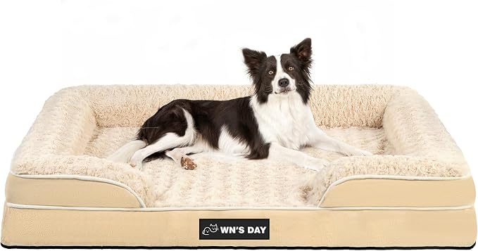 Orthopedic Dog Bed for Large Medium Sized, Washable Memory Foam Large Dog Bed by Unknown