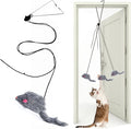 Kalimdor Interactive Cat Feather Toys, Retractable Teaser Toy ，Hanging by Kalimdor