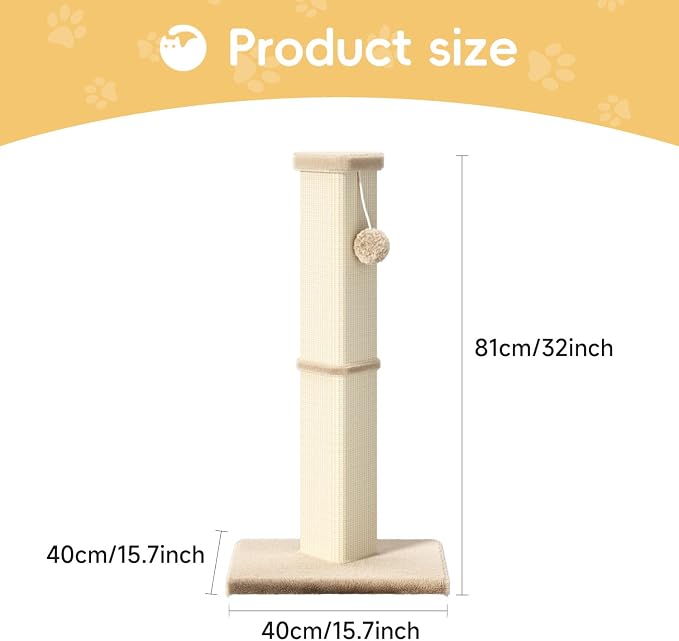Cat Scratching Post, 32 Inch Tall Scratching Post - Image 7