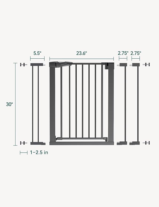 Babelio Baby Gate for Doorways and Stairs, 26-40" Auto Close Dog Gate, - Image 7