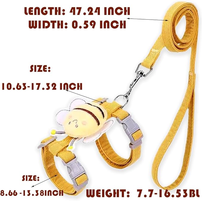 Cat Harness and Leash Set, Cat Harness Escape Proof, Rabbit Harness and Leash - Image 2