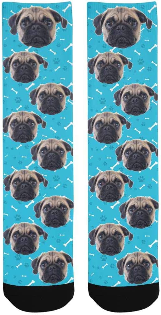 Custom Face Socks, Personalized Dog Lover Pet Photo Picture on Socks Unisex - Image 3