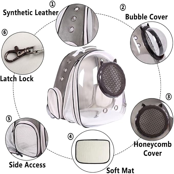 Expandable Cat Carrier Backpack, Backpack - Image 4