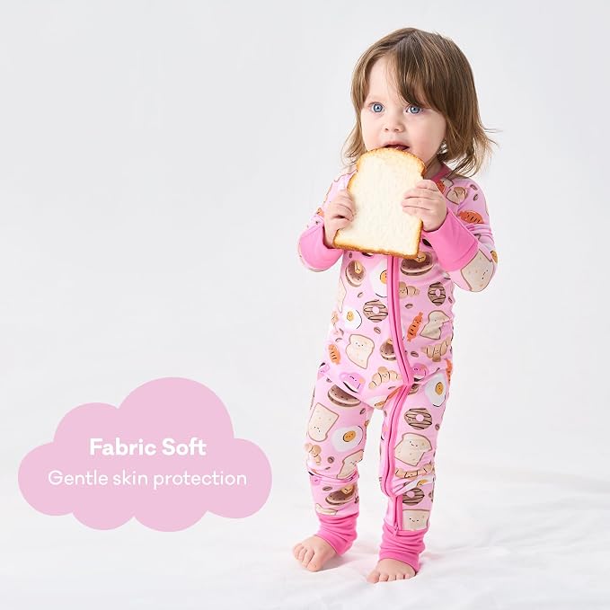 pureborn Baby Infant Boys Girls Sleeper Snug Fit Viscose from Bamboo Pajamas - Image 3