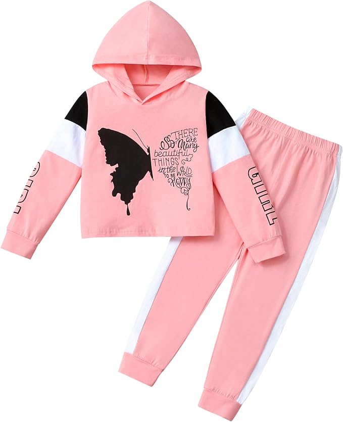 Toddler Baby Girls Clothes Long-sleeve Tie Dye Hoodie Sweatshirt Pants Hooded by Axumity