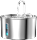 Cat Water Fountain Stainless Steel: 2.2 L Cat Fountain by KOOGMOON