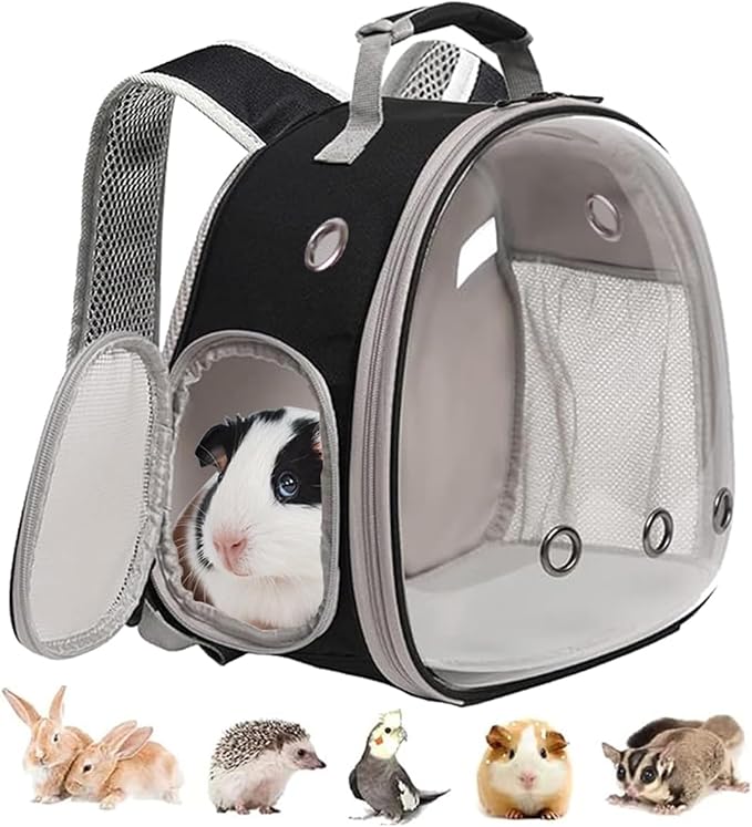 Guinea Pig Backpack, Space Capsule Bubble Window Small Animal Backpack by LightUpYourPetsLife