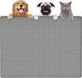 Largest Dog Food Mat, 39.5"x29.5" Silicone Dog and Cat Mat by Goldleaf