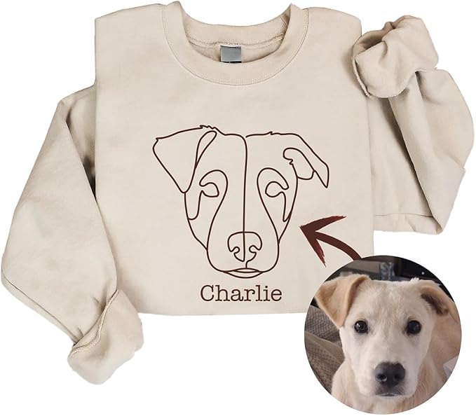 NAZENTI Personalized Dog Mom Sweatshirt, Custom Design Your Own Shirt From Photo by Nazenti