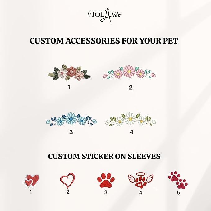 VIOLAVA Custom Cat Embroidered Christmas Sweatshirt – Personalized Pet Name - Image 4