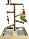 Tfwadmx Bird Perch Natural Wood Stand Toy Parrot Play Stand Platform Bird Cage by Tfwadmx