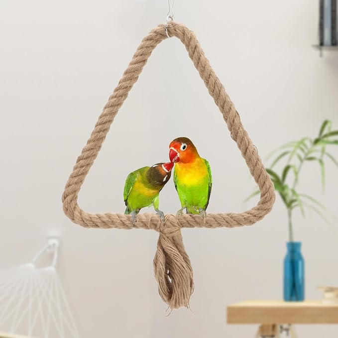Bird Rope Swing Toy Parrot Climbing Perch Stand - Image 3