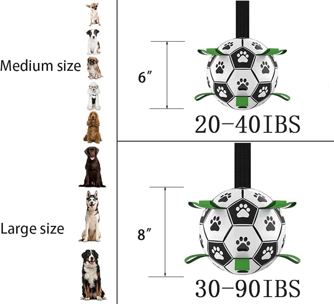 Dog Toys Soccer Ball, Interactive Dog Toys - Image 2