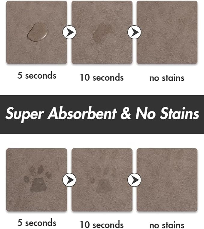 Absorbent Dog Food Mat-Dog Mat for Food and Water Bowl, Quick Dry Pet Food Mat - Image 2