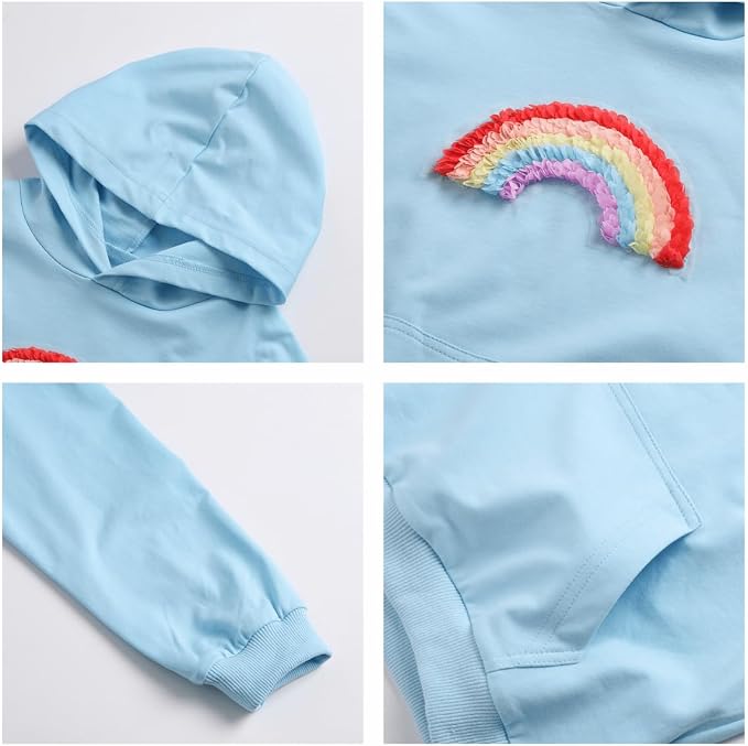 WELAKEN Sweatshirts for Girls Toddler & Kids II Little Girl's Pullover Tops - Image 3